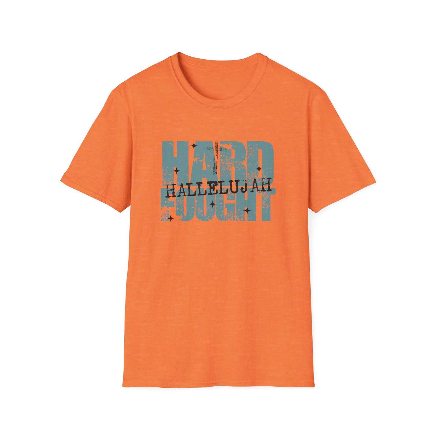 Christian T-Shirt – Hard Fought Hallelujah Testimony Faith Apparel