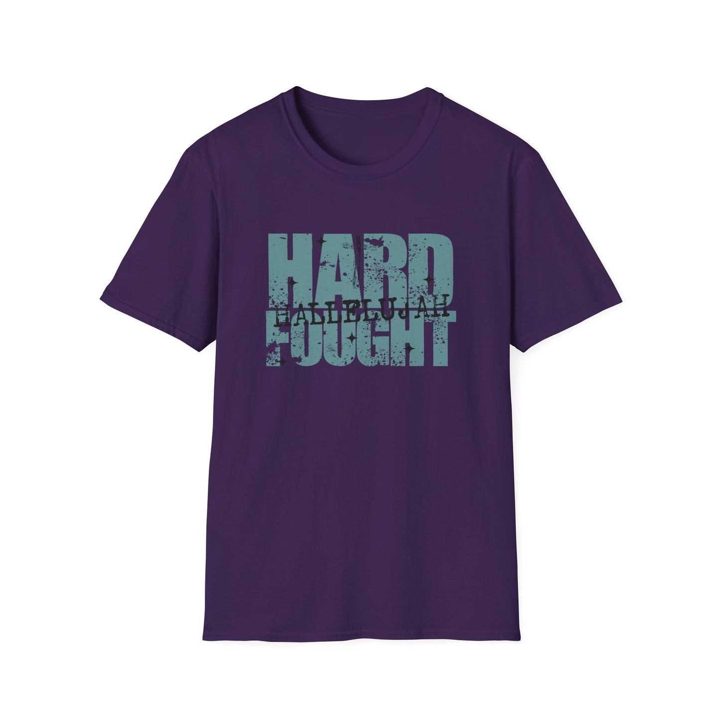 Christian T-Shirt – Hard Fought Hallelujah Testimony Faith Apparel