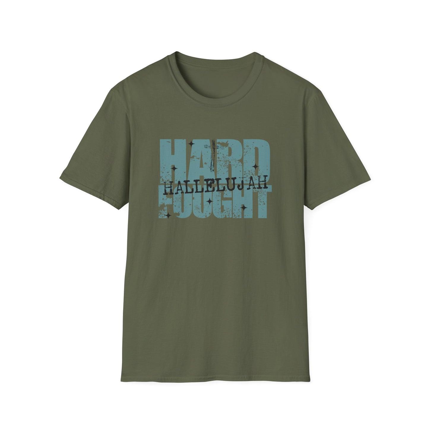 Christian T-Shirt – Hard Fought Hallelujah Testimony Faith Apparel