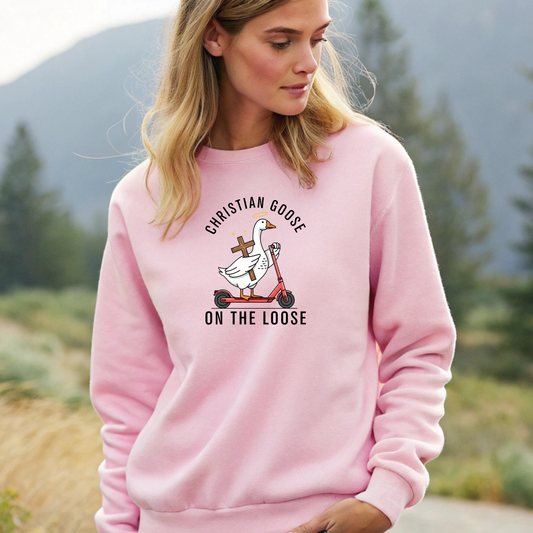 Christian Sweatshirt | Goose on the Loose Faith Apparel
