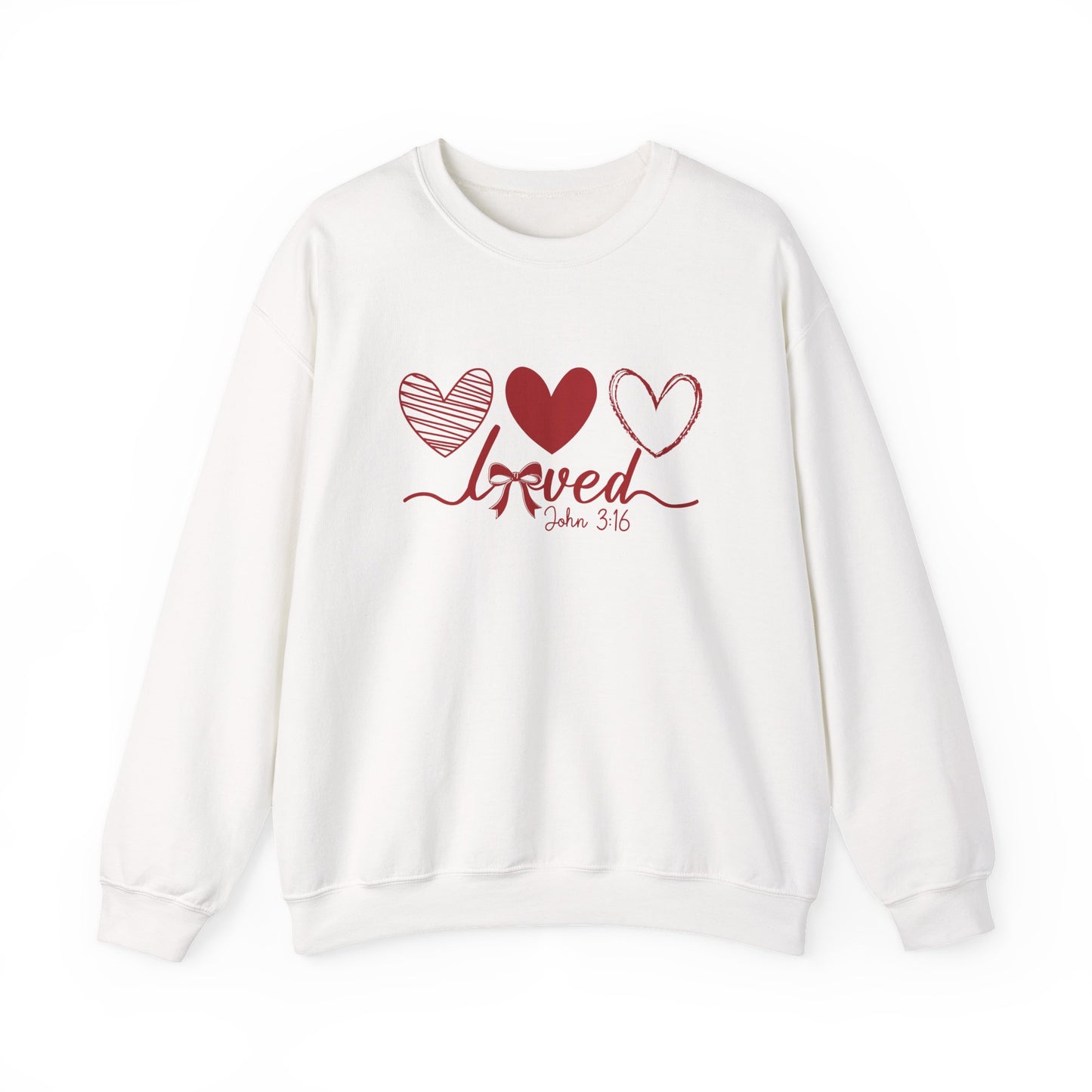 Loved Christian Sweatshirt, John 3:16 Valentine's Day Sweatshirt
