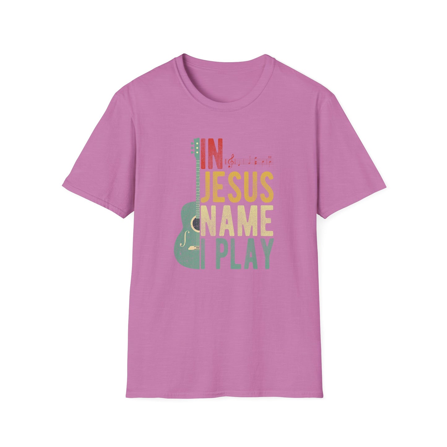 Christian T-Shirt  In Jesus Name I Play | Guitar Worship Tee