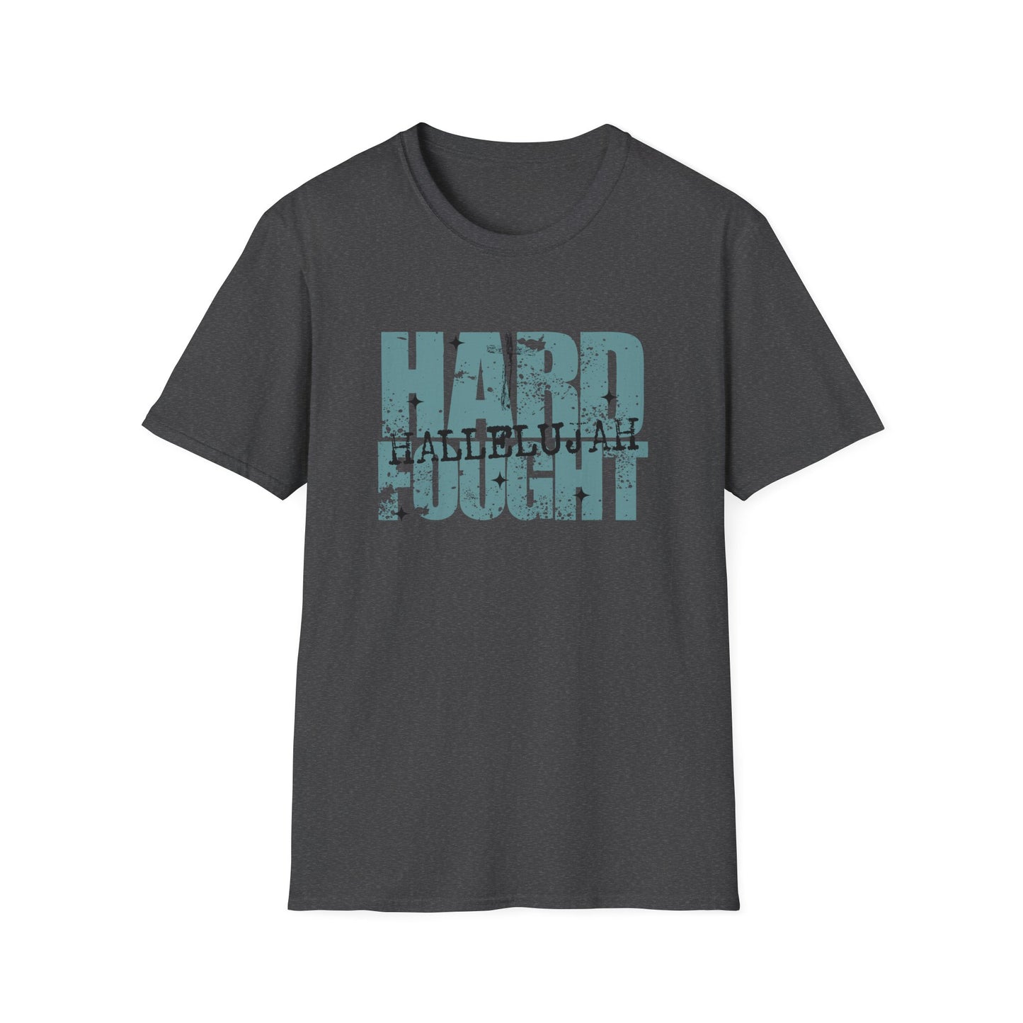 Christian T-Shirt – Hard Fought Hallelujah Testimony Faith Apparel