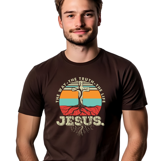 Jesus is the Way Truth and Life Christian t-shirt John 14:6 design