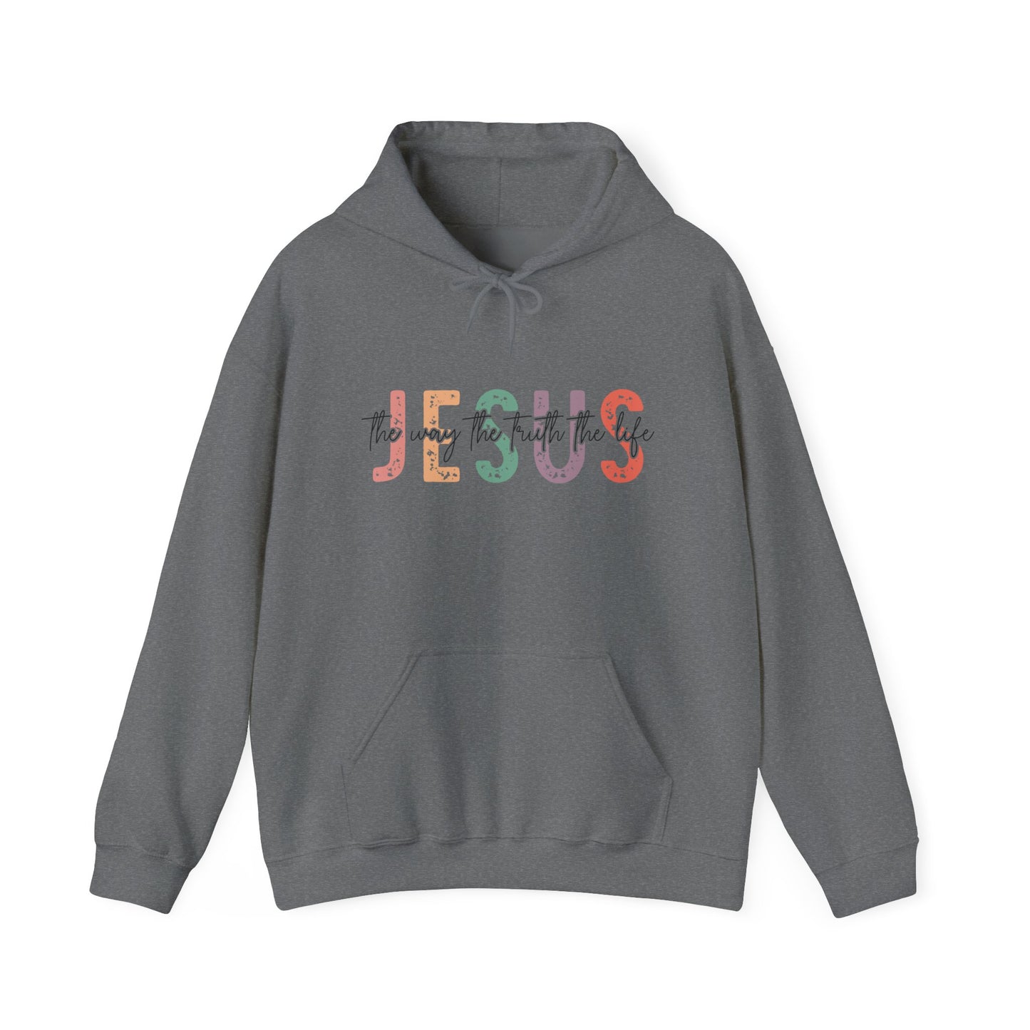 Jesus The Way Truth and Life sweatshirt featuring John 14:6 dark grey