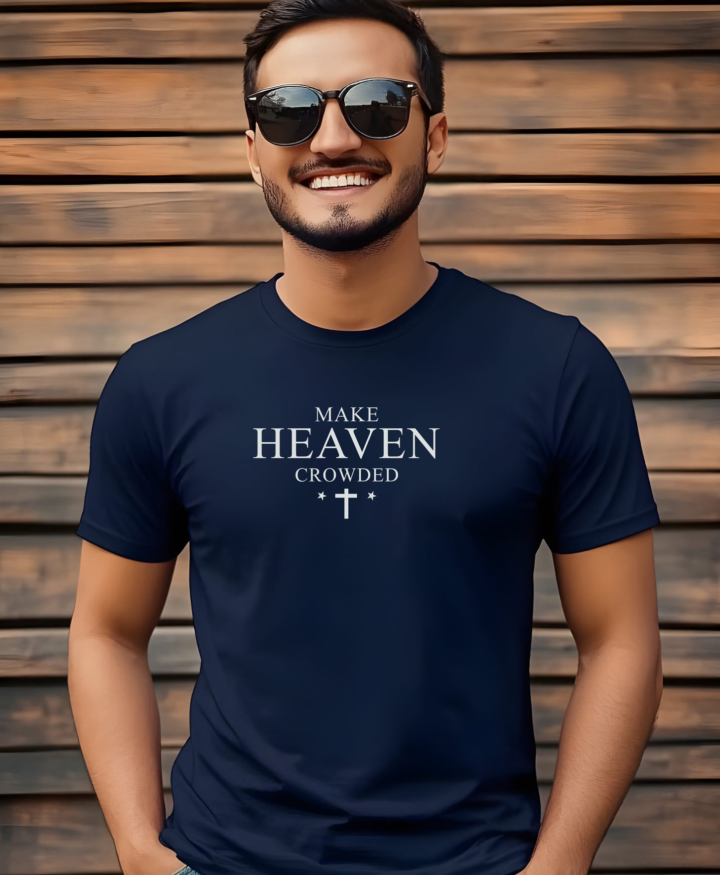 Make Heaven Crowded Christian evangelism t-shirt design