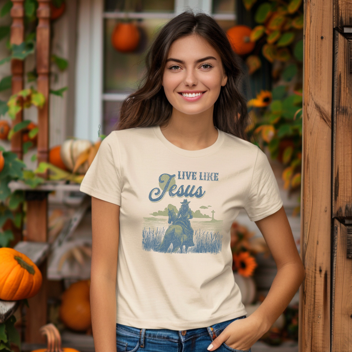 Live Like Jesus Christian t-shirt, country faith apparel